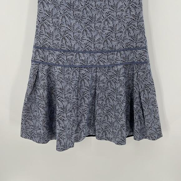 J. Crew Women's Linen Palm Print Tank Dress - Blue - 6T - New with tags - Picture 6 of 8